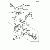 Схема вузла: Headlight(s)(1/2) для Kawasaki KMX125