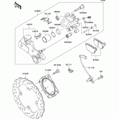 Схема вузла: Заднє гальмо для Kawasaki ZX636 Ninja ZX-6R ABS