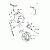 Схема узла: Система зажигания для Kawasaki ZX400 Z400FII