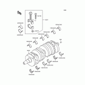 Схема вузла: Колінчастий вал для Kawasaki ZX400 ZZR400