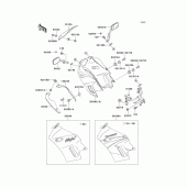 Схема вузла: Облицювальні елементи для Kawasaki EX250 Ninja 250