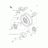 Схема узла: Заднее колесо & Приводная цепь для Kawasaki VN1500 Vulcan 1500 Mean Streak