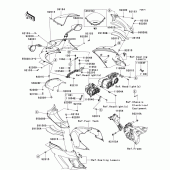 Схема вузла: Облицювальні елементи Kawasaki ZX1400 ZZR1400 ABS