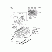 Схема узла: Головка цилиндра для Kawasaki KLE650 Versys 650