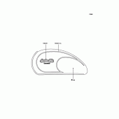 Схема вузла: Наклейки (blue; BJ250-E1) для Kawasaki BJ250 Estrella Custom