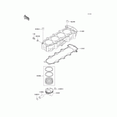 Схема узла: Цилиндр & Поршень для Kawasaki ZX600 Ninja ZX-6RR