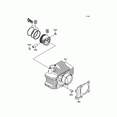 Схема вузла: Циліндр/поршень для Kawasaki KLX110 KLX110L