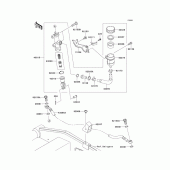 Схема узла: Задний тормозной цилиндр для Kawasaki ZR750 Z750R