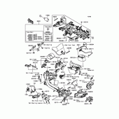 Схема вузла: Провід та електричні компоненти для Kawasaki EX400 Ninja 400R ABS