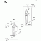 Схема узла: Подвеска/амортизатор для Kawasaki ZR1100 ZRX1100-II