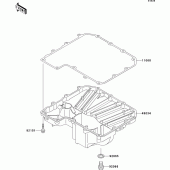 Схема узла: Oil pan для Kawasaki ZX900 Ninja ZX-9R