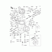 Схема вузла: Головка циліндра/циліндр(1/2) для Kawasaki KX250/ KX252 KX250