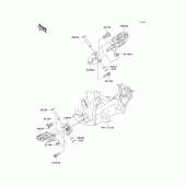 Схема узла: Подножки для Kawasaki KX450 KX450F