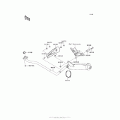 Схема вузла: Вихлопна система для Kawasaki AX125 Fury 125R