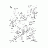 Схема вузла: Кріплення двигуна для Kawasaki ZR1200 ZRX1200 DAEG