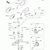 Схема узла: Руль & Пульт управления рулевой для Kawasaki VN1700 VN1700 Classic ABS