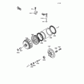 Схема вузла: Зчеплення для Kawasaki KL250 KLR250