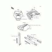 Схема узла: Наклейки (Red; klx650-c3/c4) для Kawasaki KLX650 KLX650 Motard