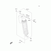 Схема узла: Задний амортизатор(ы) для Kawasaki KLX400 KLX400SR