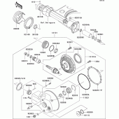 Схема вузла: Drive shaft/final gear(1/2) для Kawasaki VN1500 VN1500 Classic Tourer Fi