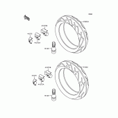 Схема узла: Колеса (Шины) для Kawasaki ZX400 ZZR400