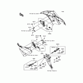 Схема вузла: Поворотники для Kawasaki ZX636 Ninja ZX-6R ABS