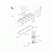 Схема вузла: Циліндр & Поршень для Kawasaki ZX900 Ninja ZX-9R