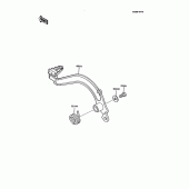 Схема вузла: Лапка гальма для Kawasaki KMX125