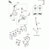 Схема узла: Замок зажигания для Kawasaki KL650 KLR650