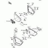 Схема узла: Side cover для Kawasaki VN1500 VN-15 SE