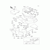 Схема узла: Сиденье для Kawasaki ZX750 Ninja ZX-7R