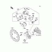 Схема вузла: Заднє гальмо для Kawasaki ER650 ER-6N