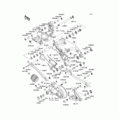 Схема узла: Задний рычаг (Маятник) для Kawasaki ZG1400 Concours 14 ABS