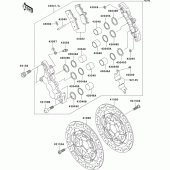 Схема узла: Передний тормоз для Kawasaki VN1500 VN1500 Mean Streak