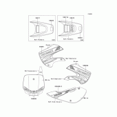 Схема вузла: Інформаційні наклейки (acf) для Kawasaki KX65