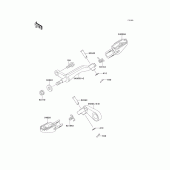 Схема узла: Подножки для Kawasaki KLX650 KLX650R