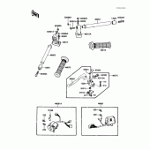 Схема узла: Руль & Пульт управления рулевой для Kawasaki EX250 Ninja 250