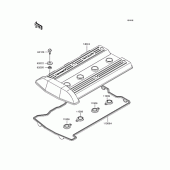 Схема вузла: Клапанна кришка для Kawasaki ZX900 GPZ900R