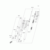 Схема вузла: Вилка передньої осі для Kawasaki KLV1000
