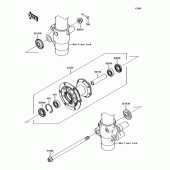 Схема вузла: Переднє колесо для Kawasaki KX85 KX85