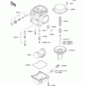 Схема вузла: Комплектуючі карбюратора для Kawasaki EJ650 W650