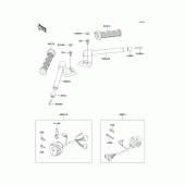 Схема узла: Руль & Пульт управления рулевой для Kawasaki ZX1100 GPZ1100