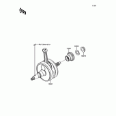 Схема вузла: Колінвал для Kawasaki KX250/ KX252 KX250F