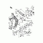 Схема вузла: Підвіска/задній амортизатор для Kawasaki KLZ1000 Versys 1000 LT