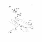 Схема узла: Задний рычаг (Маятник) для Kawasaki BR125 Bajaj Wind