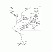 Схема вузла: Clutch master cylinder для Kawasaki ZR1200 ZRX1200R