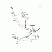 Схема вузла: Вихлопна система для Kawasaki BJ250 250TR