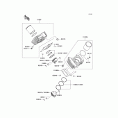 Схема вузла: Циліндр & Поршень для Kawasaki VN250 Eliminator 250V