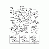 Схема узла: Нижний обтекатель (ZX400-L1) для Kawasaki ZX400 ZXR400