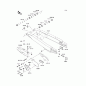 Схема вузла: Задній важіль (Маятник) для Kawasaki KX125